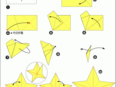 五角星折法（五角星的折法剪纸教程）