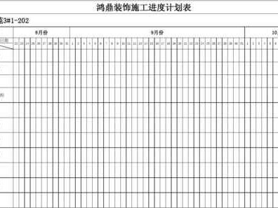 装修施工进度表（装修施工进度表格范本）