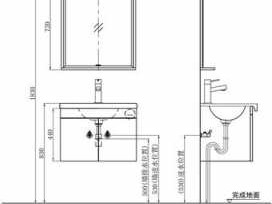 浴室柜安装高度（浴室柜安装高度标准尺寸图）