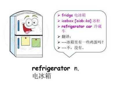 电冰箱英语怎么说（电冰箱英语怎么说 单词）