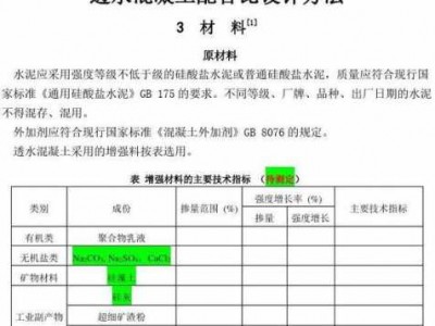 透水混凝土（透水混凝土材料配比）