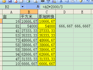 平方米换算成亩（excel表格平方米换算成亩）