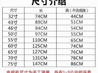 英寸换算厘米（电视机英寸换算厘米）