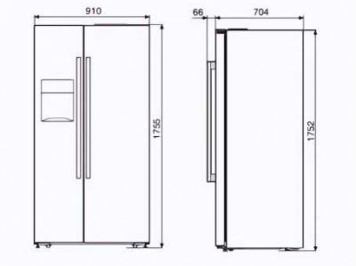 冰箱的尺寸（海尔双开门冰箱的尺寸）
