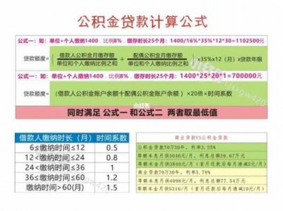 贷款计算公式（公积金贷款计算公式）