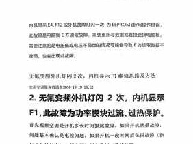 海尔空调显示f（海尔空调显示f1是什么意思,怎么解决）