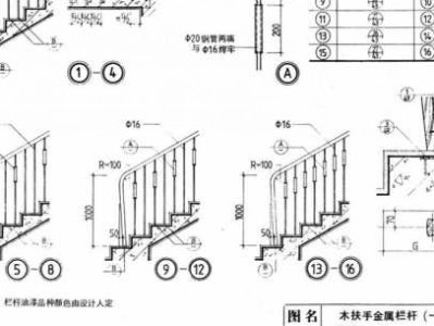 楼梯扶手设计（楼梯扶手设计图与尺寸）