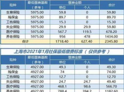 上海公积金最低缴费基数（上海公积金最低缴费基数2021）