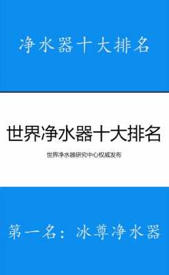 排名前十的净水器（排名前十的净水器品牌大全）