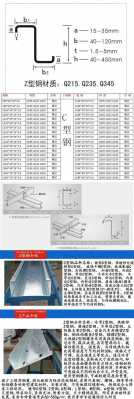 z型钢（z型钢檩条规格表）