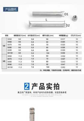 膨胀螺栓规格表（膨胀螺栓规格表示方法）