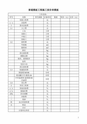 工程报价单范本（工程项目报价单）