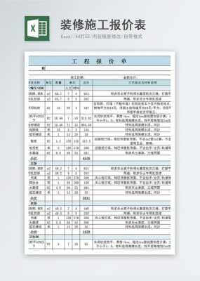 工程报价单范本（工程项目报价单）