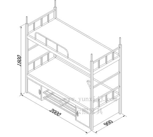 上下床尺寸（单人上下床尺寸）