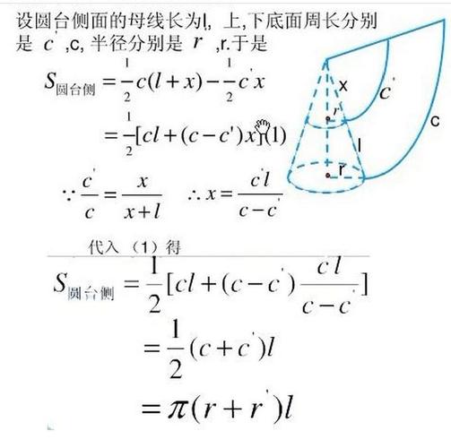 圆台面积公式（圆台面积公式推导过程图解）