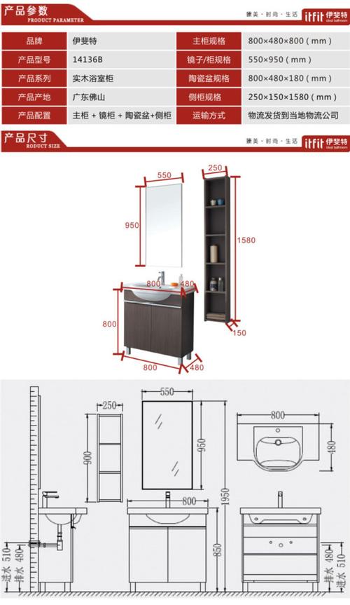 浴室柜标准尺寸（浴室柜标准尺寸图）