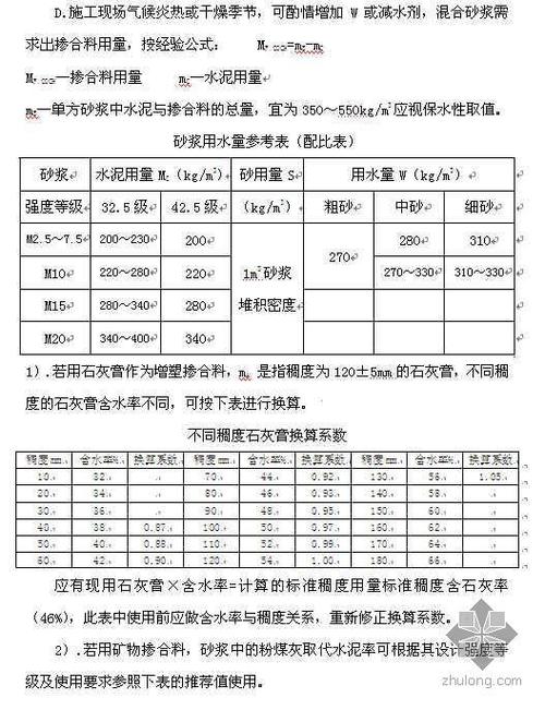 m10砂浆（m10砂浆水泥与沙子比例）