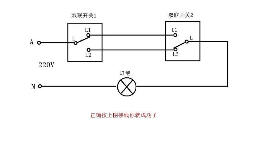 灯的开关怎么接线（控制两个灯的开关怎么接线）