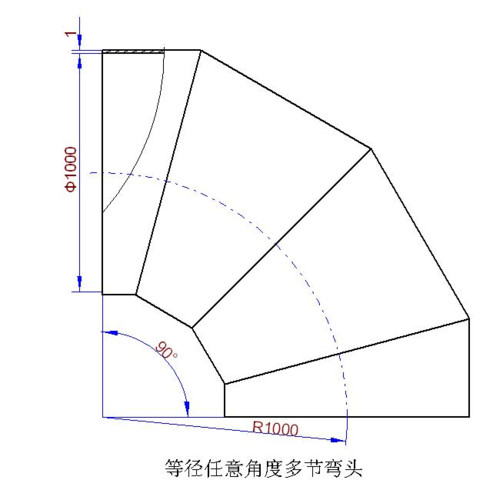 弯头长度计算公式（90度弯头长度计算公式）