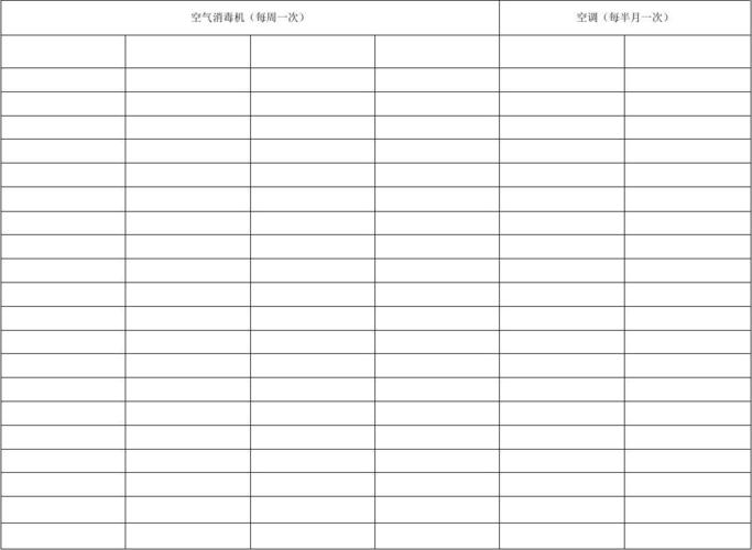 中央空调消毒（中央空调消毒记录表）