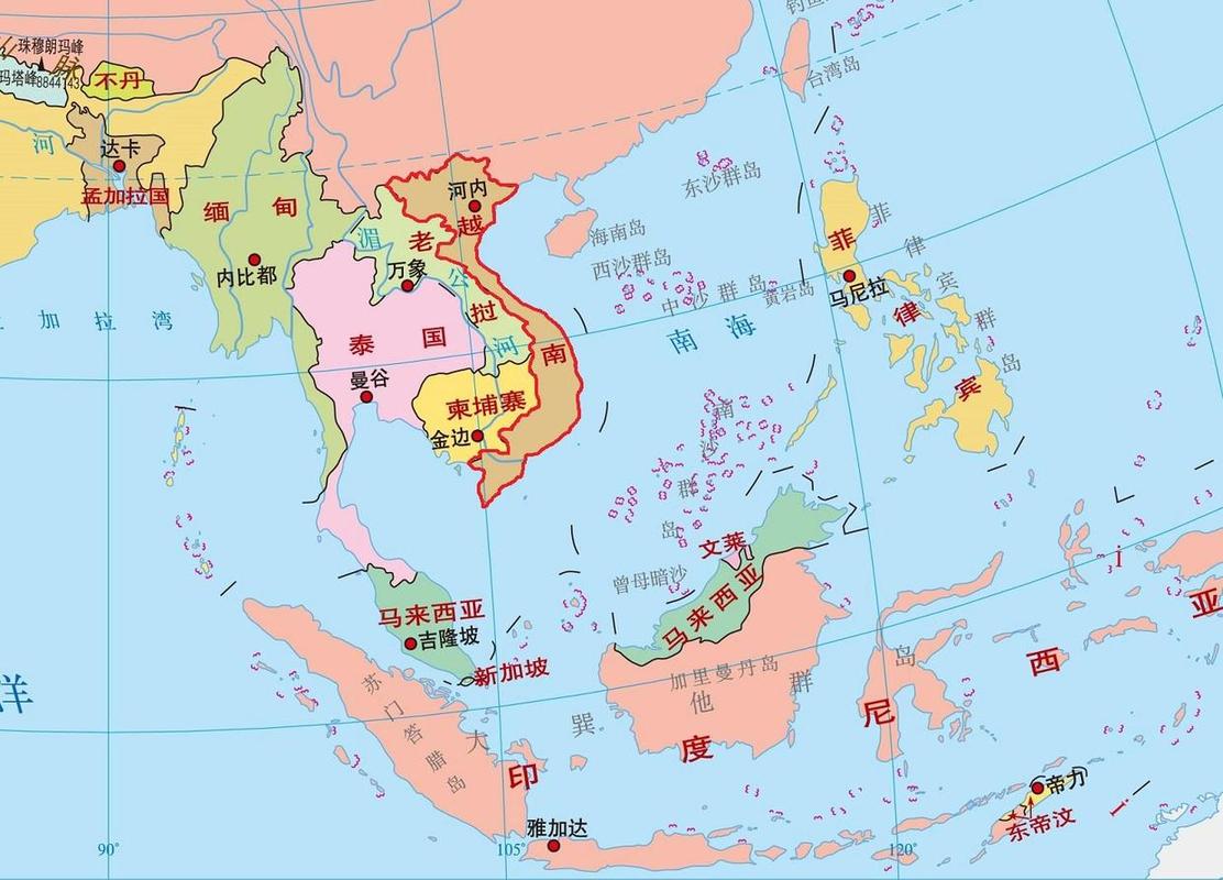 东南亚都有哪些国家（东南亚都有哪些国家地图）