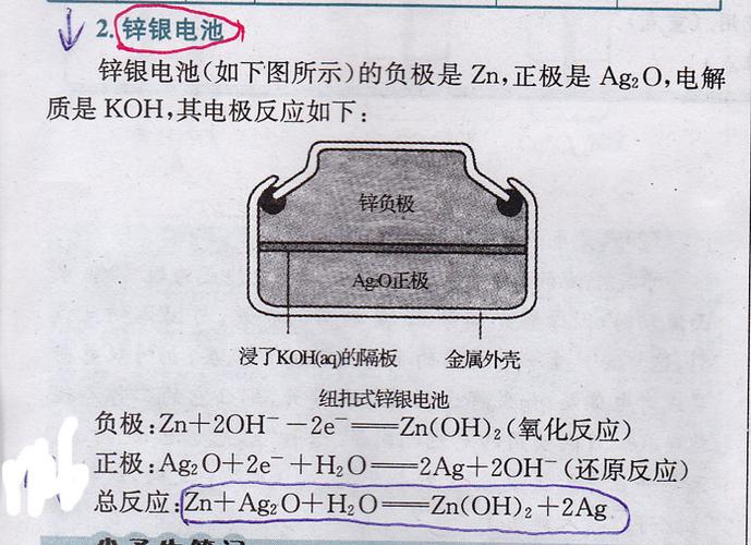 银锌电池（银锌电池电极反应式）