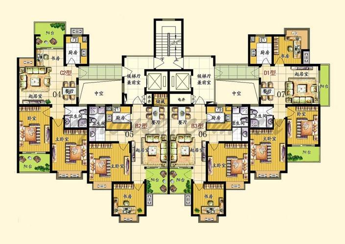 套型（套型指为满足不同户型住户）