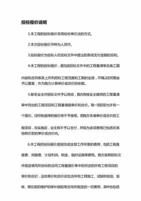 投标报价说明（投标报价属于商务标还是技术标）