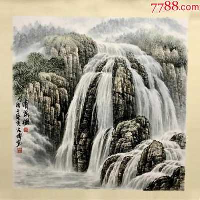 瀑布山水画（瀑布山水画挂在家里什么位置最好）