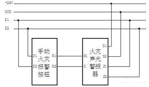 消防手动报警器（消防手动报警器和声光报警器连接线）