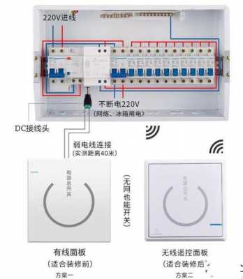 电箱接线图（一键断电开关和电箱接线图）