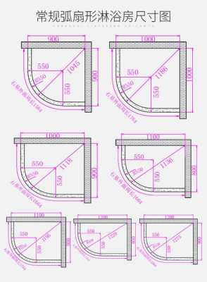淋浴间尺寸（淋浴间尺寸平面图）