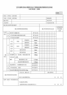 卫生器具（卫生器具安装检验批质量验收记录）