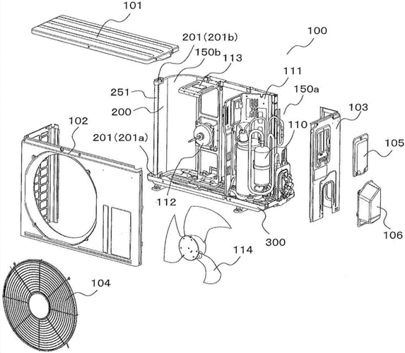 空调外机结构（空调外机结构图）