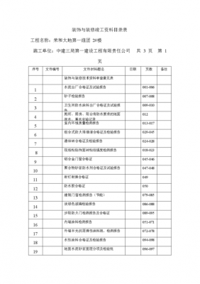 竣工资料目录（竣工资料目录及全套内容）