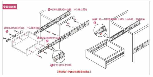 抽屉滑轨拆卸示意图（卫生间抽屉滑轨拆卸示意图）