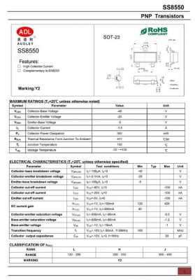 ss8550（ss8550三级的基本管参数）