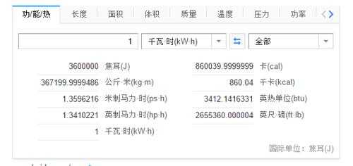 1kwh（1kwh等于多少度电）