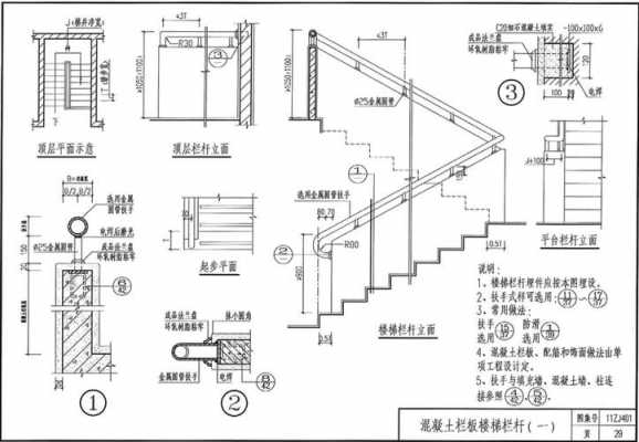 11zj401（11zj401楼梯栏杆大样图13页1537）