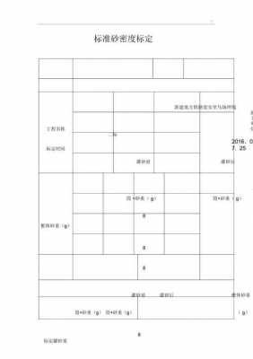 砂密度（砂密度标定计算公式）