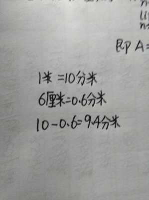 六米等于多少分米（1米=几分米=几厘米=几毫米）