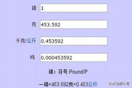 一磅多少kg（一磅多少ke）