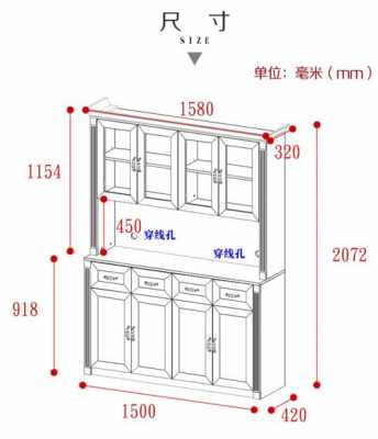 餐柜（餐柜尺寸标准尺寸图）