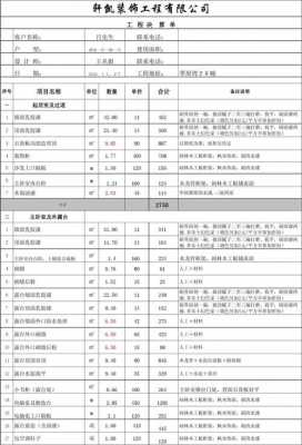 装修报价清单（旧房改造装修报价清单）