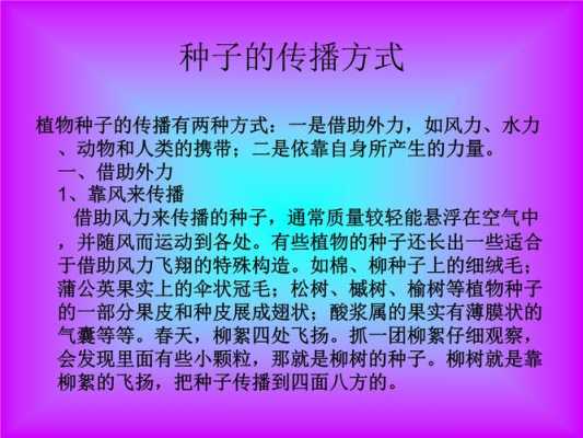 植物传播种子的方法有哪些（植物传播种子的方法有哪些?举例）