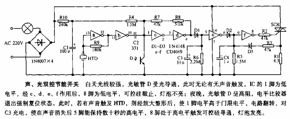 声光控开关（声光控开关电路图工作原理）