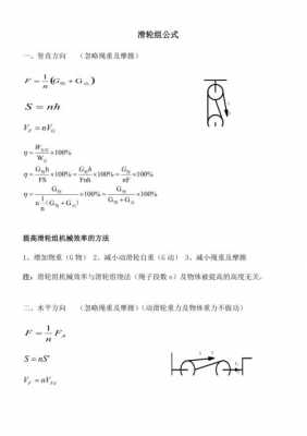 滑轮原理（滑轮原理公式及图解）