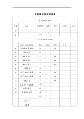 空调安装费用（空调安装费用清单说明）