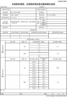 水泥胶砂流动度（水泥胶砂流动度试验标准GBT2419）