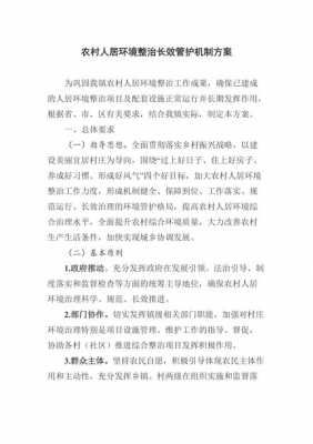 长效管理机制（环境卫生长效管理机制）